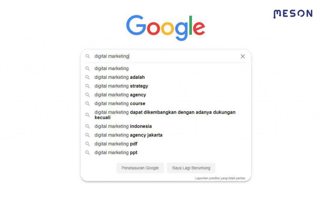Google search related keywords